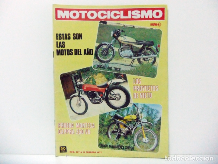 Coches y Motocicletas: REVISTA MOTOCICLISMO N&ordm; 497 13 FEBRERO 1977 - MONTESA CAPPRA 250 VD ANGEL NIETO DERBI MOTO