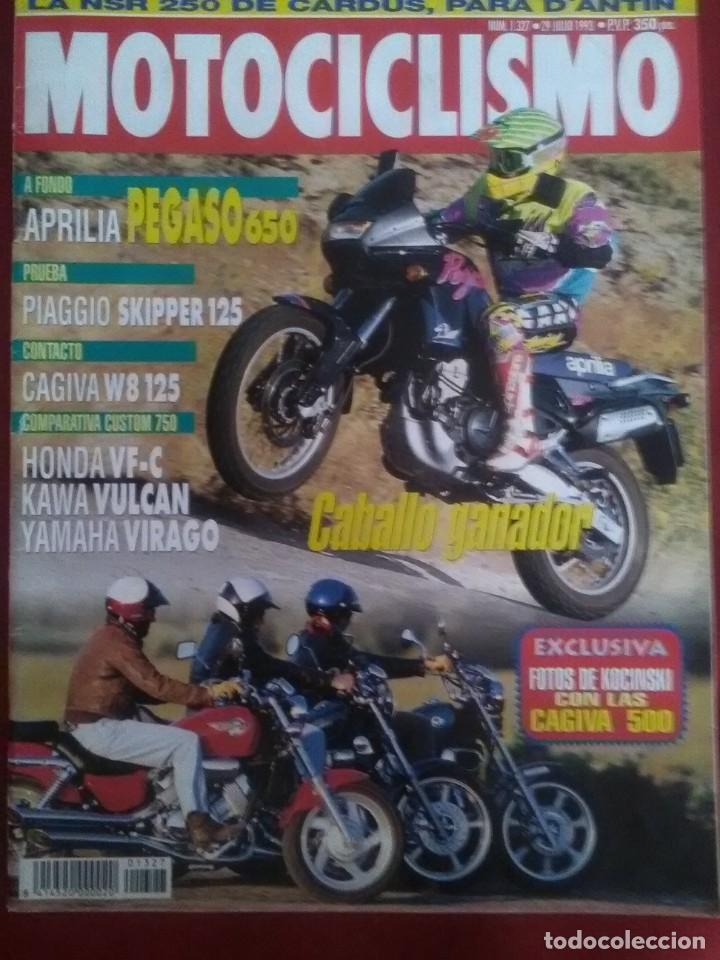 Autos und Motorr&auml;der: Motociclismo N 1327 . APRILIA Pegaso Honda CR-V KAWA VULCAN YAMAHA VIRAGO. CAGIVA W8 PIAGGIO SKIPER