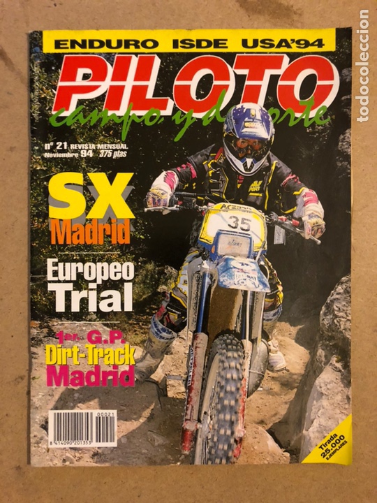 Carros e motociclos: PILOTO CAMPO Y DEPORTE N &deg; 21 (1994). SX MADRID, EUROPEO TRIAL, 1&ordm; G.P. DIRT TRACK MADRID,..
