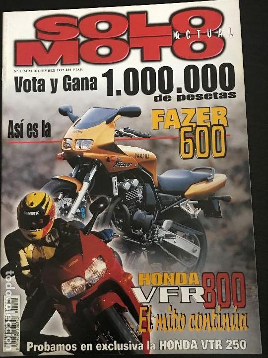 Autos und Motorr&auml;der: SOLO MOTO ACTUAL - N&ordm; 1124 - DIC 1997 - HONDA VFR 800 HONDA VTR 250 YAMAHA FAZER ARCARONS GALLARDO