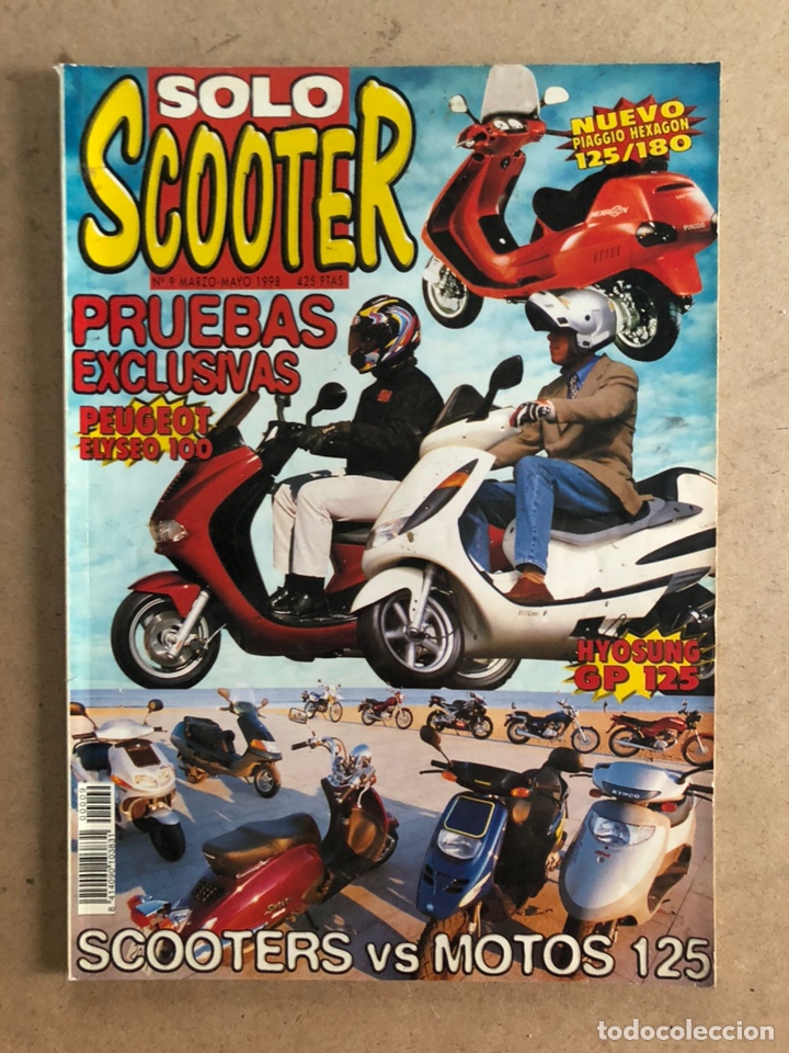 Coches y Motocicletas: SOLO SCOOTER N&deg; 9 (1998). PEUGEOT ELYSEO 100, HYOSUNG GP 125, SCOOTERS Vs MOTOS 125,...