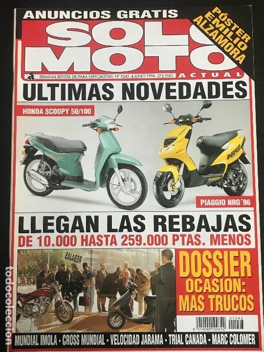 Automobili e Motociclette: SOLO MOTO ACTUAL - N&ordm; 1043 - JUNIO 1996 - HONDA SCOOPY SH 50 100 POSTER ALZAMORA MOTOCROSS TRIAL