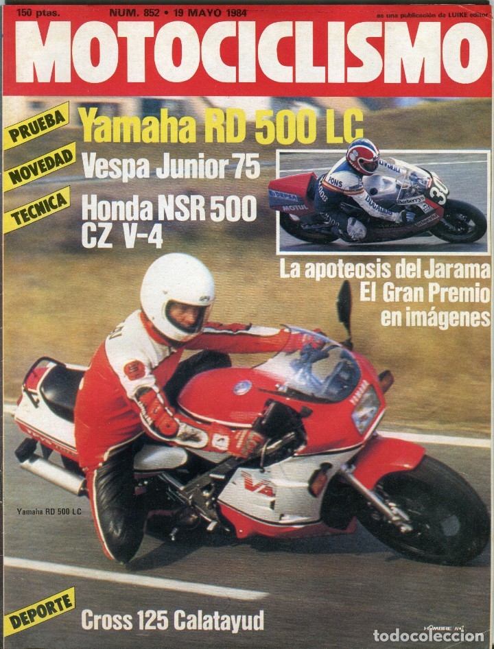 Cars and Motorcycles: MOTOCICLISMO N&ordm; 852 - VESPA JUNIOR 75 - JARAMA GRAN PREMIO EN IMAGENES - CALATAYUD CROSS MAYO 1984