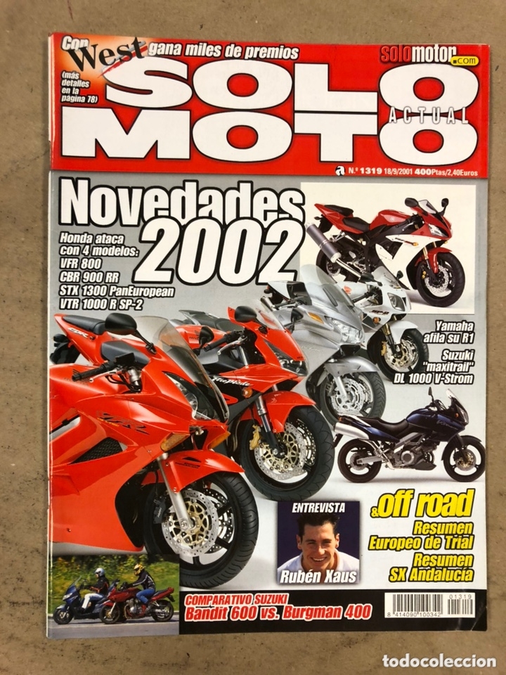 Carros e motociclos: SOLO MOTO ACTUAL N&deg; 1319 (18/9/2001). VER SUMARIO EN FOTOGRAF&Iacute;AS. MUY BUEN ESTADO.