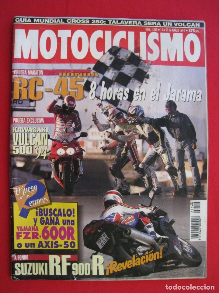 Automobili e Motociclette: REVISTA MOTOCICLISMO - N&ordm; 1360 - 15 AL 21 DE MARZO 1994.