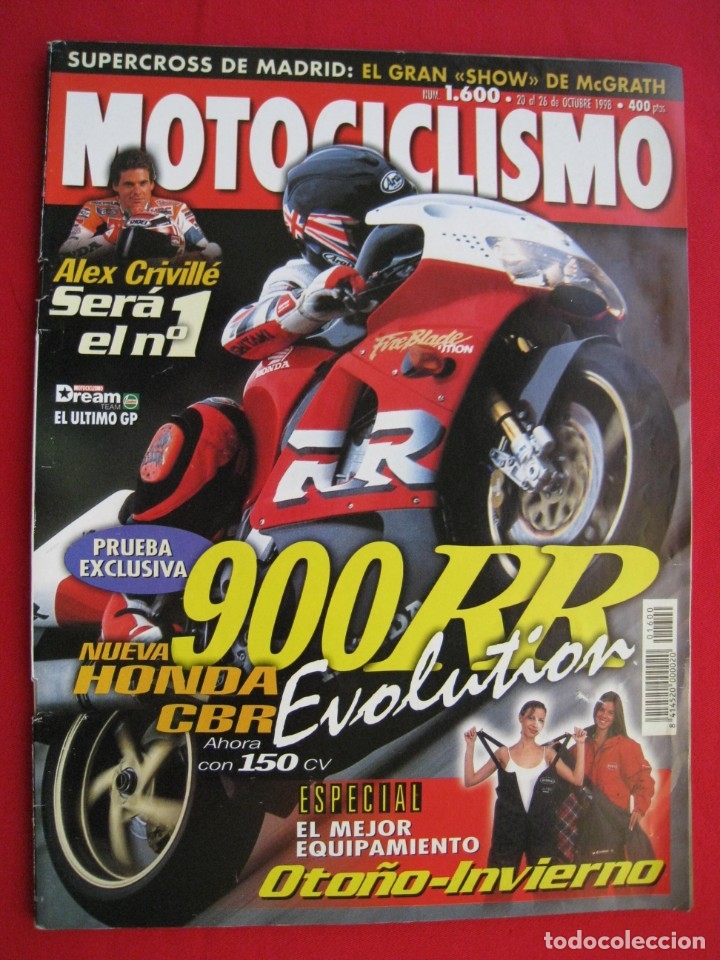 Automobili e Motociclette: REVISTA MOTOCICLISMO - N&ordm; 1600 - 20 AL 26 DE OCTUBRE 1998.