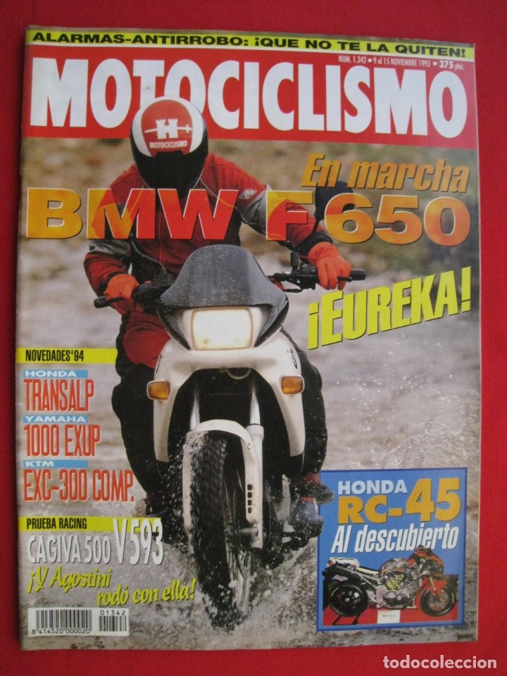 Cars and Motorcycles: REVISTA MOTOCICLISMO - N&ordm; 1342 - 9 AL 15 NOVIEMBRE 1993 - POSTER JORDI TARRES.