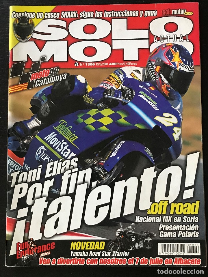 Automobili e Motociclette: SOLO MOTO ACTUAL - N&ordm; 1306 - JUNIO 2001 - HONDA GL 1800 GOLD WIMG KYMCO GRAND DINK 250 TRIUMPH TT600