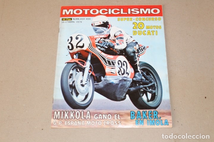 Cars and Motorcycles: REVISTA - MOTOCICLISMO. N&ordm; 454-455 ABRIL 1976 - PORTADA: STEVE BAKER - POSTER: TRIAL