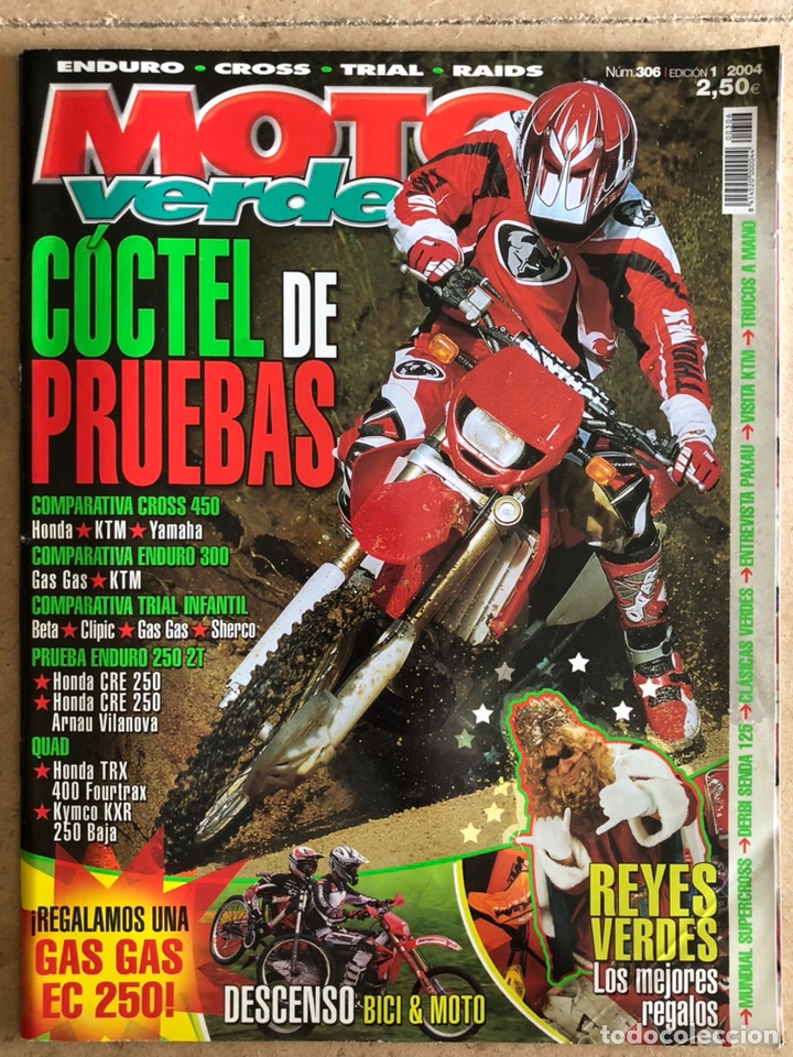 Coches y Motocicletas: MOTO VERDE N&deg; 306 (2004). ENDURO - CROSS - TRIAL - RAIDS. HONDA, GAS GAS, KTM, HONDA, KYMCO, YAMAHA