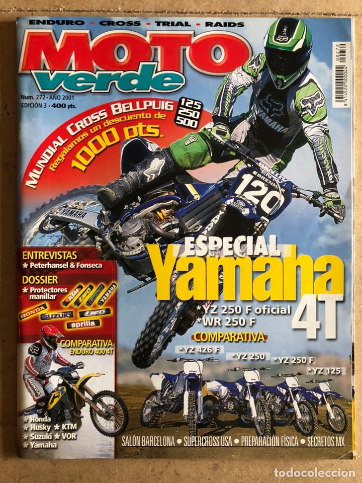 Coches y Motocicletas: MOTO VERDE N&deg; 272 (2001). ENDURO - CROSS - TRIAL - RAIDS. ESPECIAL YAMAHA 4T, PETERHANSEL,...