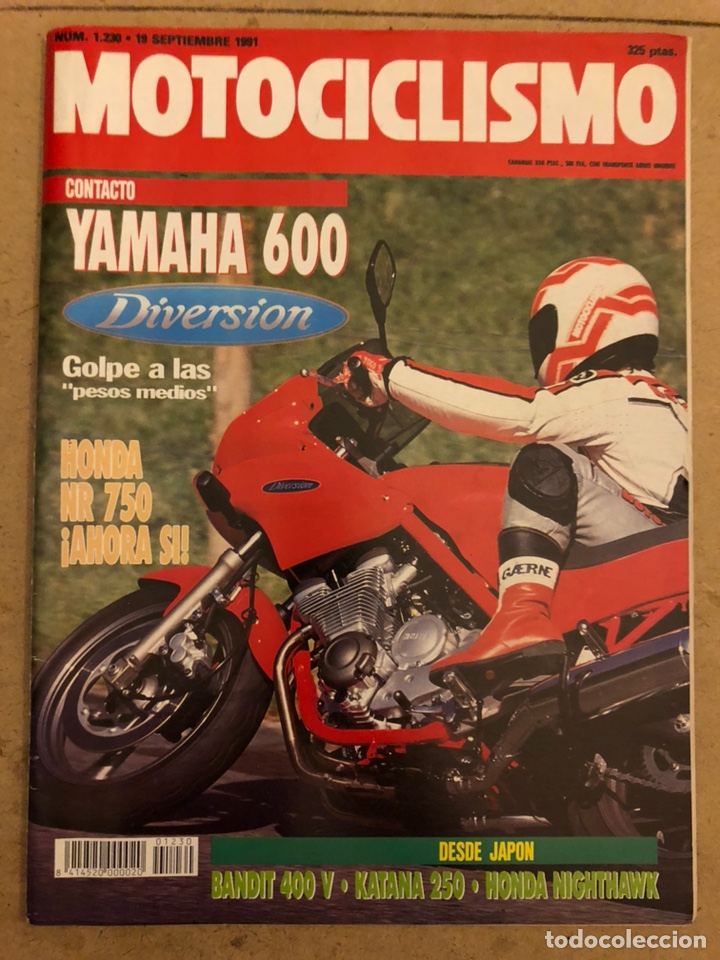 Automobili e Motociclette: MOTOCICLISMO N&deg; 1230 (1991). &ldquo; YAMAHA 600 DIVERSION, HONDA NR 750, BANDIT 400 V, KATANA 250,...