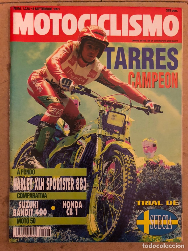 Coches y Motocicletas: MOTOCICLISMO N&deg; 1228 (1991). TARRES CAMPE&Oacute;N, HARLEY XLH SPORTSTER 883, SUZUKI BANDIT 400,..: