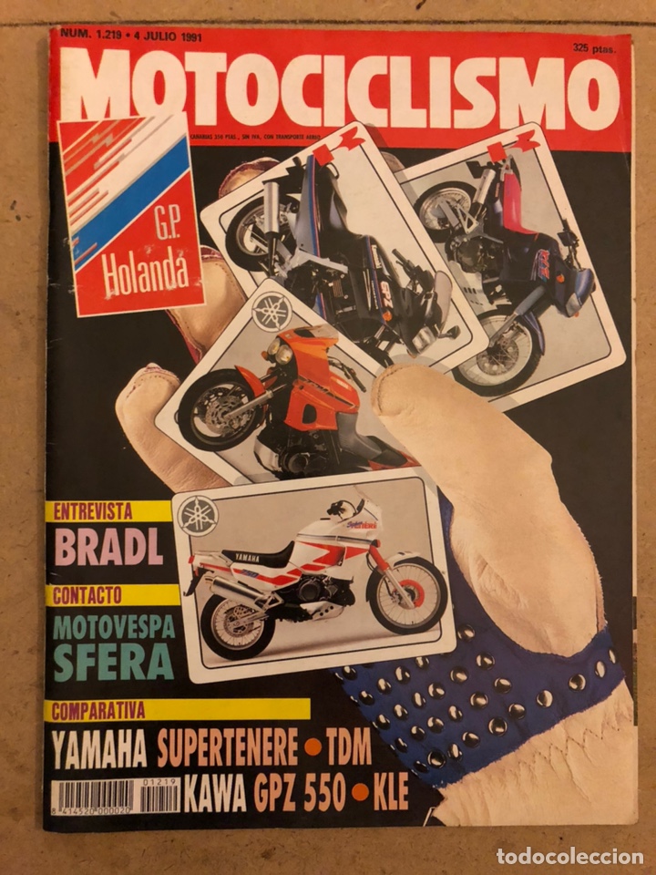 Automobili e Motociclette: MOTOCICLISMO N&deg; 1219 (1991). MOTOVESPA SFERA, YAMAHA SUPERTENERE, KAWA GPZ 550, TDM,...
