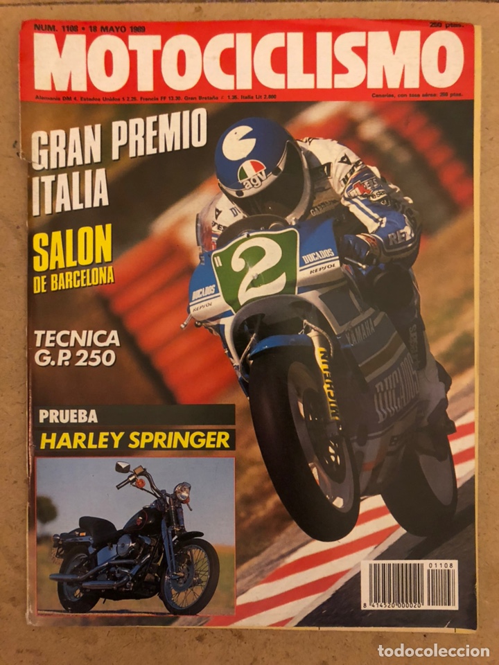 Autos und Motorr&auml;der: MOTOCICLISMO N&deg; 1108 (1989). HARLEY SPRINGER, T&Eacute;CNICA G.P. 250, POSTER EDDIE LAWSON,...