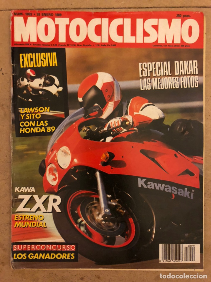 Autos und Motorr&auml;der: MOTOCICLISMO N&deg; 1092 (1989). ESPECIAL DAKAR, KAWA ZXR, LAWSON, SIYO PONS,...
