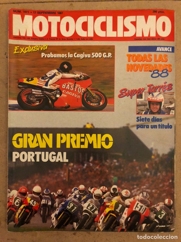 Autos und Motorr&auml;der: MOTOCICLISMO N&deg; 1021 (1987). CAGIVA 500 G.P., JORDI TARR&Eacute;S, G.P. PORTUGAL,...