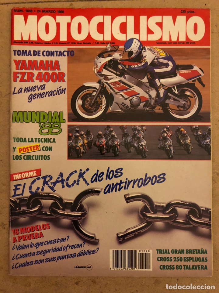 Autos und Motorr&auml;der: MOTOCICLISMO N&deg; 1048 (1988). YAMAHA FZR 400R, MUNDIAL &lsquo;88, TRIAL GRAN BRETA&Ntilde;A,...