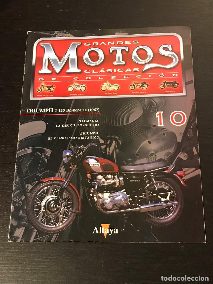 Automobili e Motociclette: TRIUMPH T 120 BONNEVILLE (1967) - GRANDES MOTOS CLASICAS DE COLECCION - FASCICULO N&ordm; 10 - ALTAYA