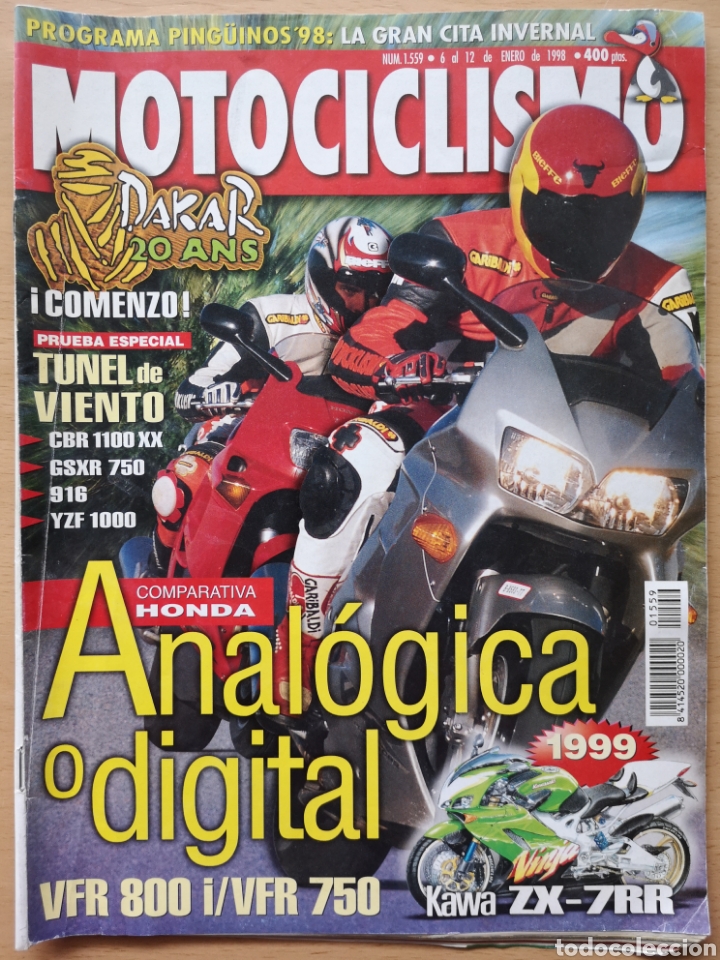 Cars and Motorcycles: REVISTA MOTOCICLISMO N&ordm; 1559 A&Ntilde;O 1998. PRUEBA: HONDA VFR 800 F1. HONDA NSR 250 Y HONDA, HONDA RC 45.