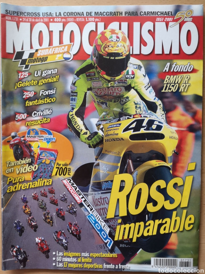 Cars and Motorcycles: MOTOCICLISMO N&ordm; 1731 2001 BMW R 1150 RT / GP SUDAFRICA / ROSSI / MASTERBIKE