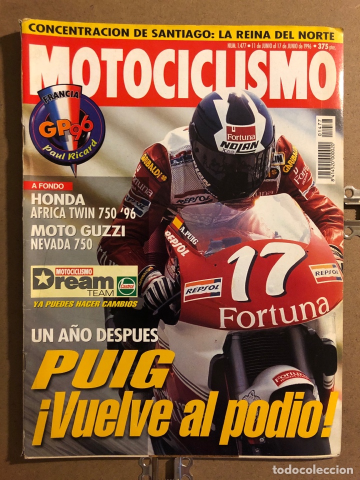 Coches y Motocicletas: MOTOCICLISMO N&deg; 1477 (JUNIO 1996). HONDA AFRICA TWIN 750, MOTO GUZZI NEVADA 750,...