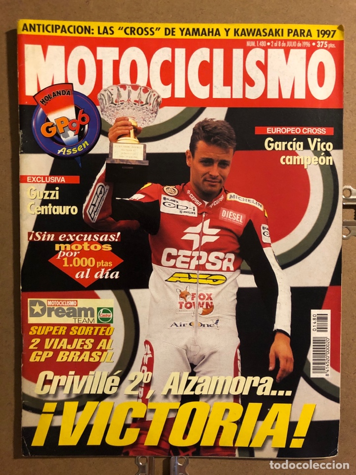 Coches y Motocicletas: MOTOCICLISMO N&deg; 1480 (JULIO 1996). GUZZI CENTAURO, G.P. ASSEN (ALZAMORA, CRIVILL&Eacute;), GARC&Iacute;A VICO