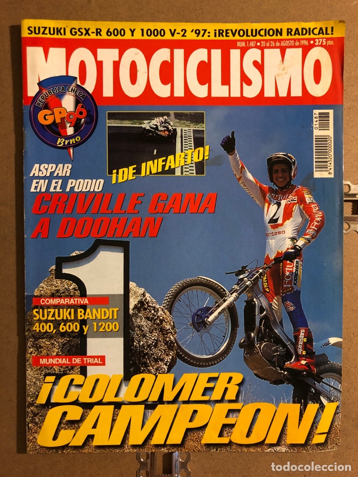 Coches y Motocicletas: MOTOCICLISMO N&deg; 1487 (AGOSTO 1996). SUZUKI GSX-R 600 y 1000 V-2, SUZUKI BAMDIT 400-600-1200