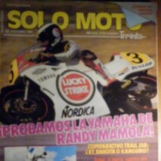 Coches y Motocicletas: SOLO MOTO TREINTA - Nº 56 - OCTUBRE 1987- BMW-GS - HONDA VFR 75O R. Lote 197236423