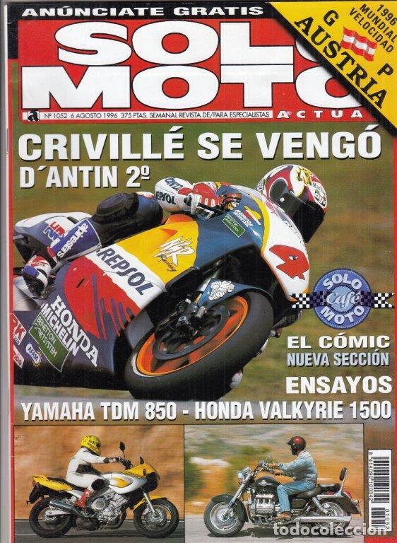 Automobili e Motociclette: REVISTA SOLO MOTO ACUTAL N&ordm; 1052 A&Ntilde;O 1996. PRUEBA: HONDA F6 VALKYRIE. YAMANA TDM 850.