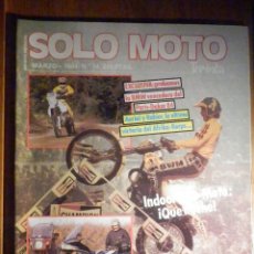 Coches y Motocicletas: SOLO MOTO TREINTA - Nº 14 - MARZO 1984 -BMW R 80 RT / GUZZI CALIFORNIA, MONTESA COTA 242, FANTIC 300. Lote 224927338