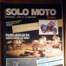 Coches y Motocicletas: SOLO MOTO TREINTA - Nº 13 - FEBRERO 1984 - PARIS DAKAR / YAMAHA XJ 900 FOLCH / KAWASAKI 900 NINJA. Lote 200190376