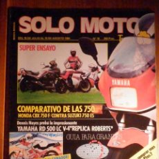 Coches y Motocicletas: SOLO MOTO TREINTA,30 - Nº 18 - JULIO 1984 - HONDA CBX 750 F, SUZUKI 750 ES, YAMAHA RD 500 LC V4. Lote 304688308