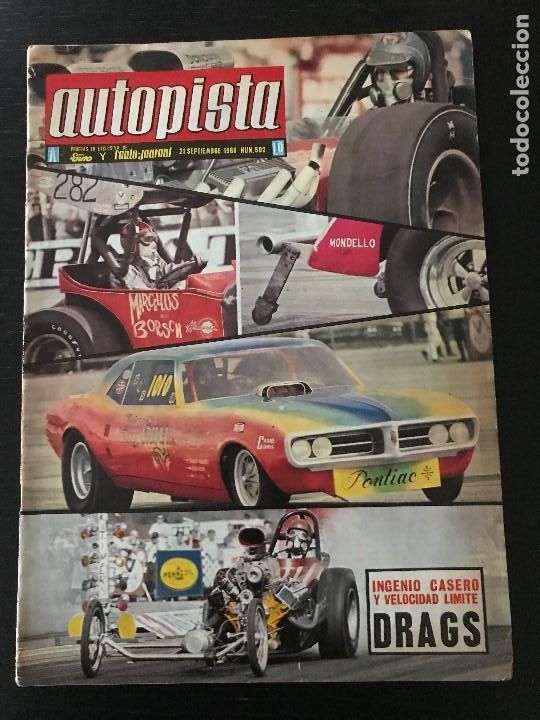 Coches y Motocicletas: AUTOPISTA N&ordm; 502 - PEUGEOT 504 FIAT A PARIS FERIA VALLADOLID DRAGSTERS AVIA RALLYE FORMULA 2