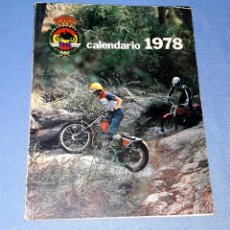 Coches y Motocicletas: CALENDARIO DEPORTIVO MOTOCICLISTA REAL FEDERACION MOTOCICLISTA ESPAÑOLA AÑO 1978. Lote 206268100