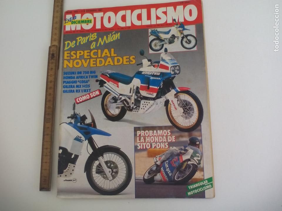 Coches y Motocicletas: REVISTA MOTOCICLISMO n&ordm; 1032. honda sito pons SUZUKI DR 750, PIAGGIO COSA, GILERA RX MX
