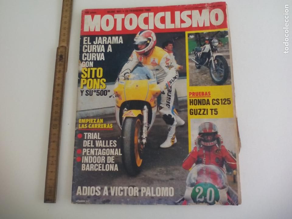 Coches y Motocicletas: REVISTA MOTOCICLISMO n&ordm; 891. sito pons, JARAMA, VICTOR PALOMO, HONDA CS 125, GUZZI T5