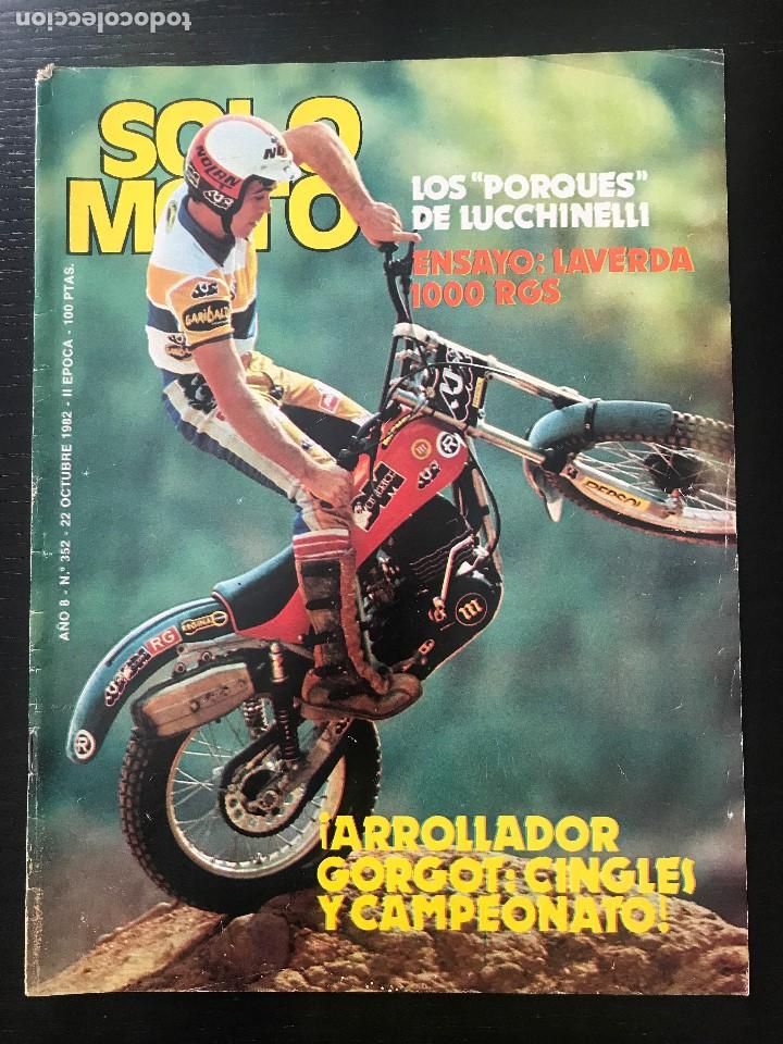 Cars and Motorcycles: SOLO MOTO N&ordm; 352 - LAVERDA RGS 1000 JORDI MONJONELL MARCO LUCCHINELLI TRIAL CASTELLON DELS CINGLES