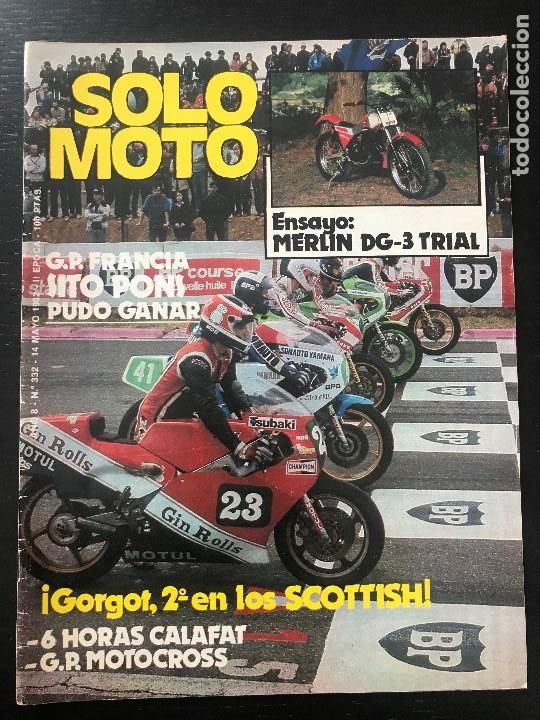 Cars and Motorcycles: SOLO MOTO N&ordm; 332 - MERLIN DG 3 TRIAL LORIS REGGIANI GP FRANCIA 6 HORAS CALAFAT MOTOCROSS