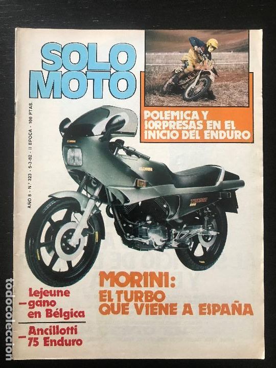 Cars and Motorcycles: SOLO MOTO N&ordm; 323 - SALON PARIS SIDETRIAL TRIAL BILSTAIN YUNQUERA MORINI 500 TURBO ANCILLOTTI 74 RG