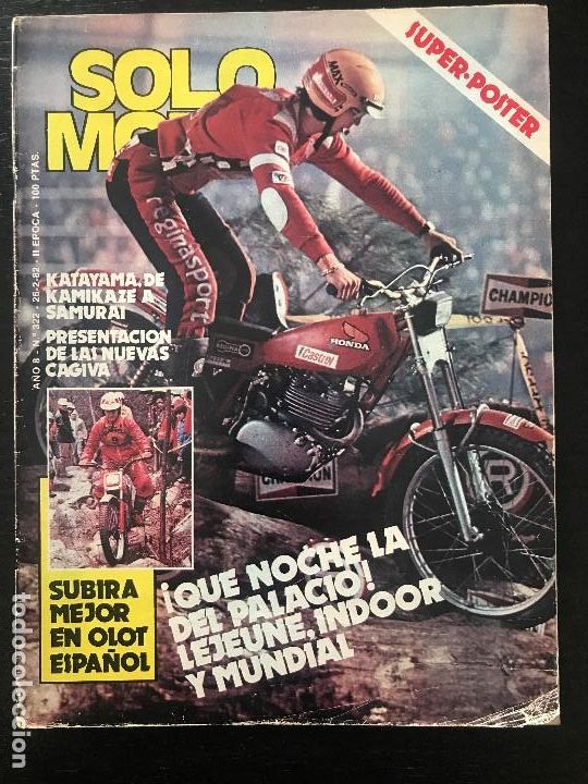 Cars and Motorcycles: SOLO MOTO N&ordm; 322 - TRIAL INDOR KTM 50 HOBBY MARTIN TRIAL OLOT KATAYAMA POSTER