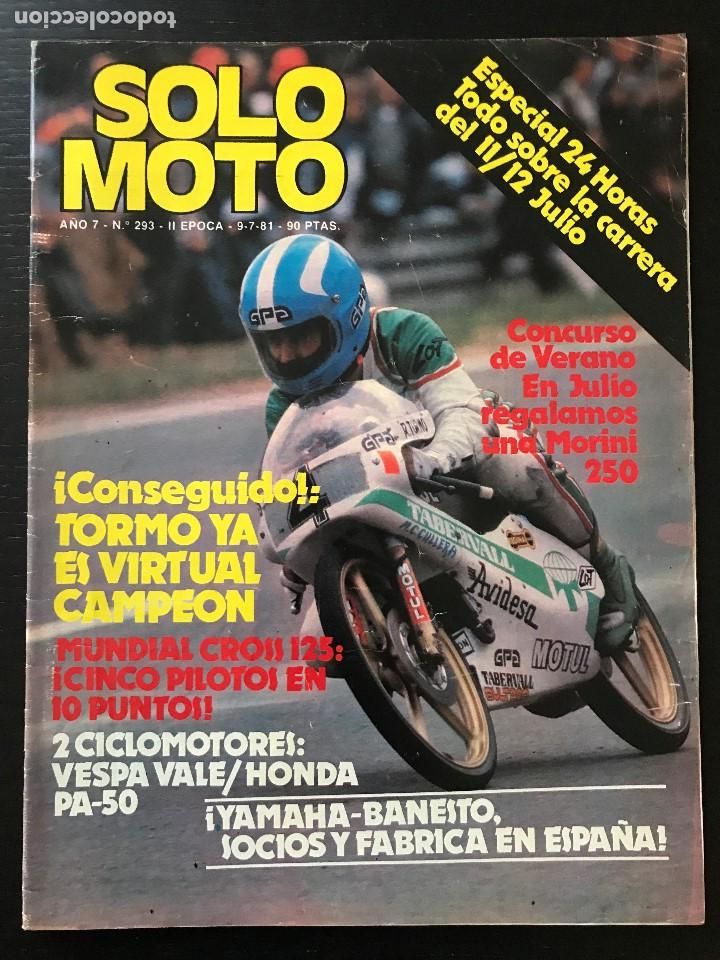 Coches y Motocicletas: SOLO MOTO N&ordm; 293 - VESPA VALE HONDA PA 50 GP BELGICA 24 HORAS MONTJUICH MONTJUIC CROSS SUIZA