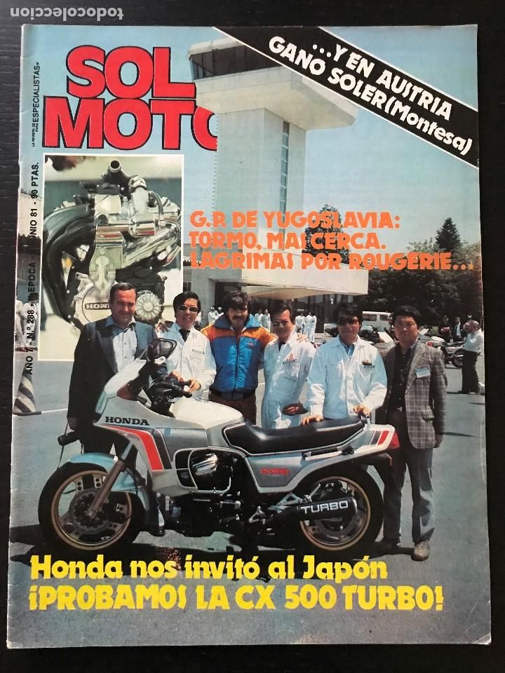 Coches y Motocicletas: SOLO MOTO N&ordm; 288 - LAVERDA ALPINO S MONTJUIC GP YUGOSLAVIA HONDA CX 500 TURBO ITALJET 350 TRIAL