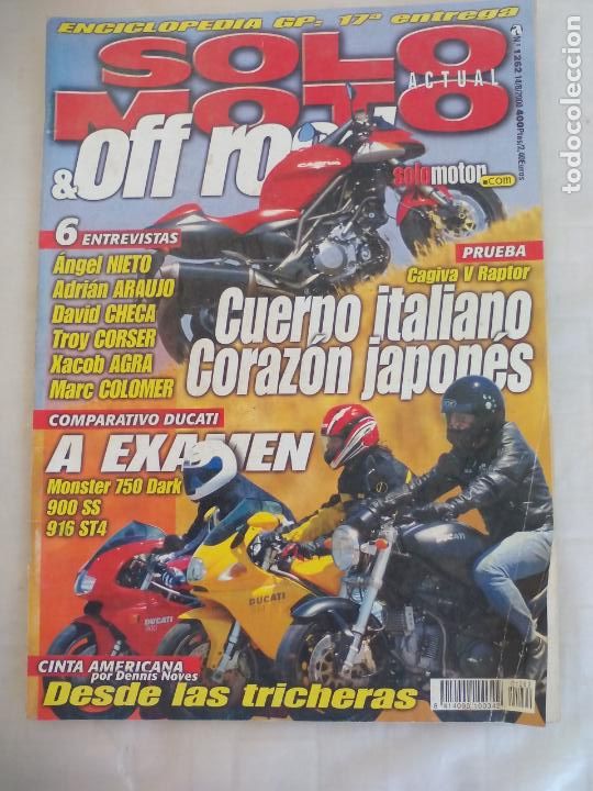 Cars and Motorcycles: REVISTA SOLO MOTO. N&ordm; 1262. angel nieto, adrian araujo, DAVID CHECA, TROY CORSER, XACOB AGRA,COLOMER