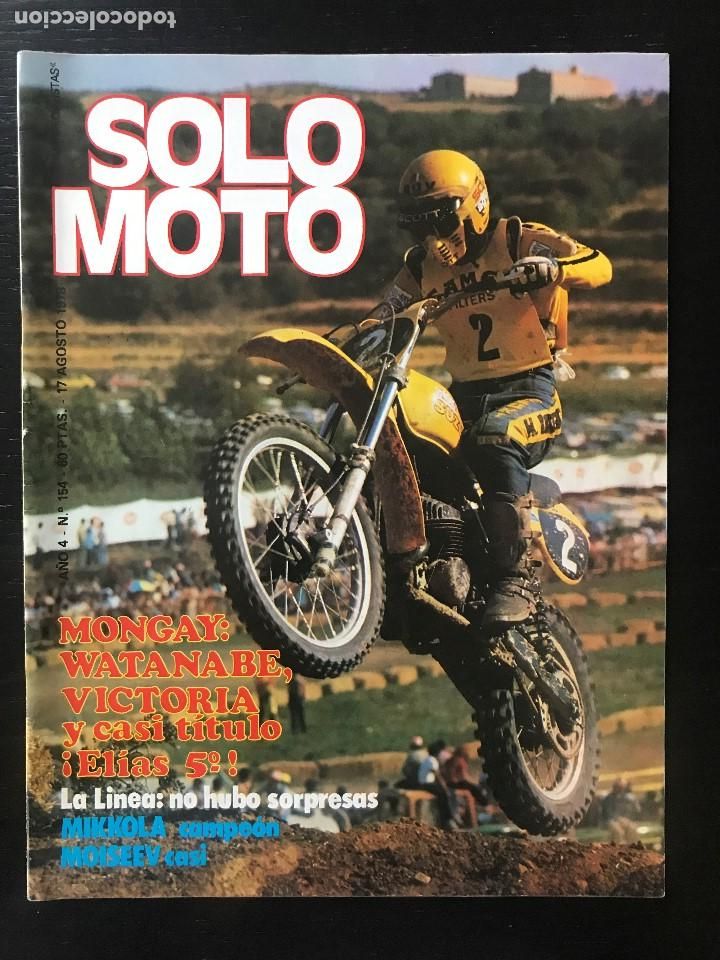 Cars and Motorcycles: SOLO MOTO N&ordm; 154 - VELOCIDAD LA LINEA POSTER SAN ANTONIO GP ESPA&Ntilde;A MOTOCROSS ELIAS TRIAL CRITERIUM