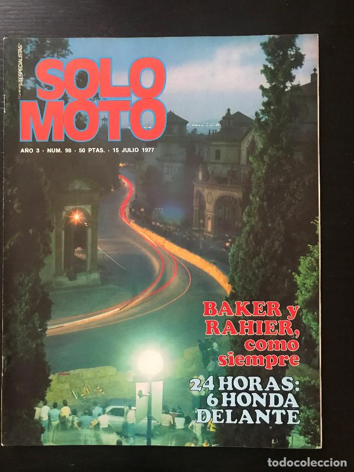 Coches y Motocicletas: SOLO MOTO N&ordm; 98 - MOTOCROSS SUIZA BRANDS HATCH 24 H MONTJUIC HISTORIA VESPA MADRID YAMAHA YZ 250