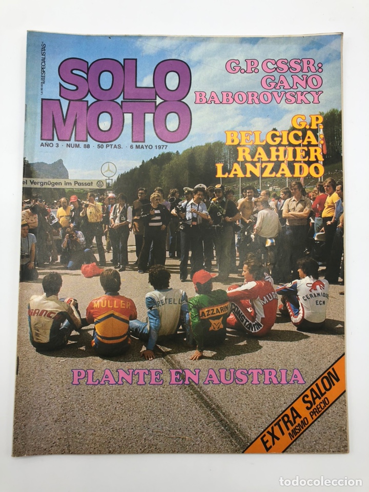 Cars and Motorcycles: REVISTA SOLO MOTO N&Uacute;MERO 88 6 MAYO 1977 SAL&Oacute;N BARCELONA GP B&Eacute;LGICA POSTER BENJAMIN GRAU VER SUMARIO
