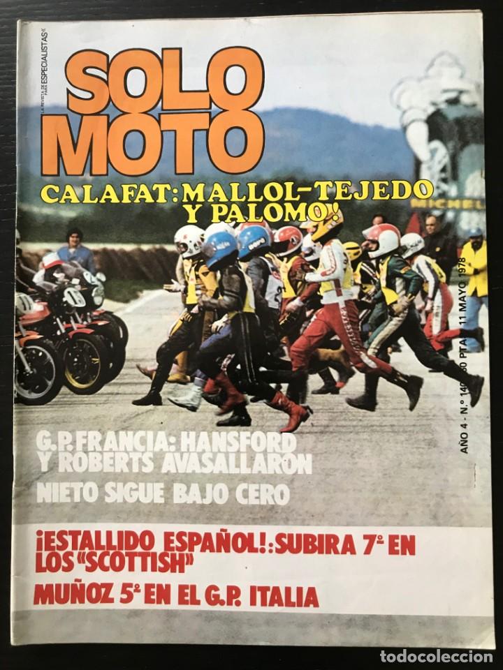 Coches y Motocicletas: SOLO MOTO N&ordm; 140 - CZ 125 AGUA SARRON CALAFAT POSTER MARSINYACH MONTESA MOTOCROSS ITALIA GP FRANCIA