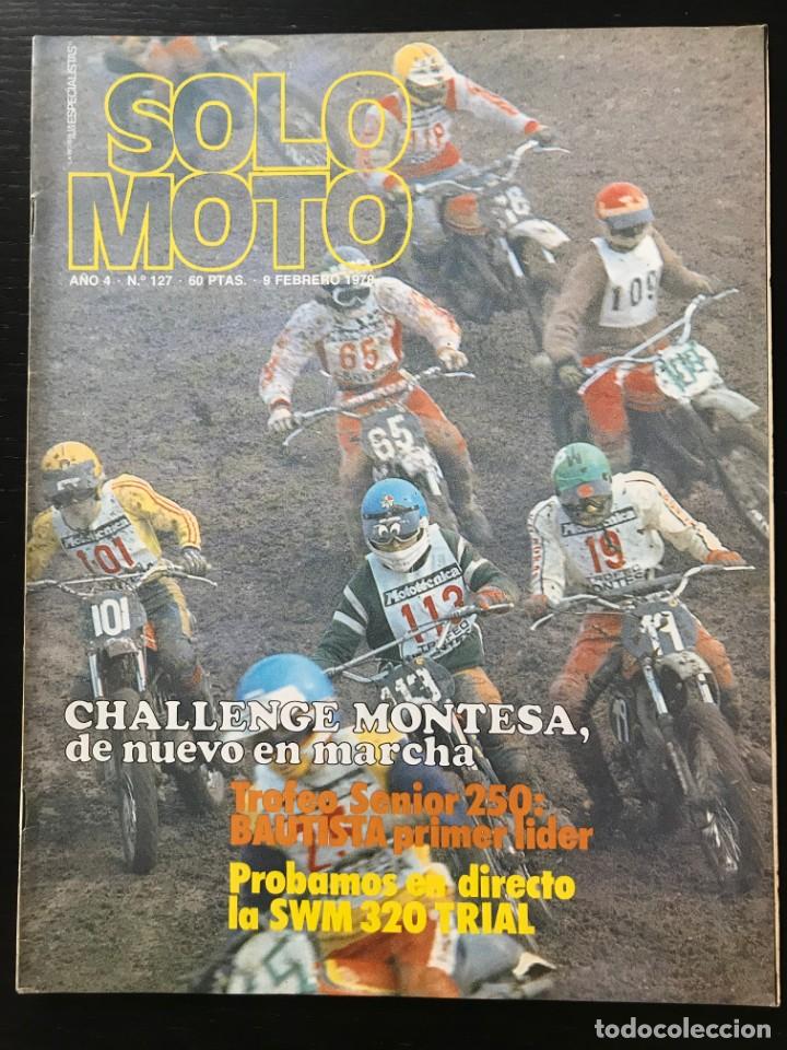 Coches y Motocicletas: SOLO MOTO N&ordm; 127 - TROFEO MONTESA GERONA MOTOCROSS ELDA POSTER COUTARD SWM TRIA 320 CAPPRA 125 VB