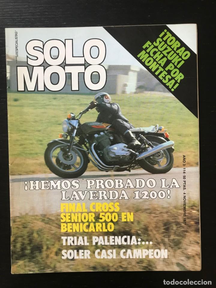 Coches y Motocicletas: SOLO MOTO N&ordm; 114 - TROFEO BENICARLO CROSS GERONA TRIAL PALENCIA POSTER CIRERA MONTESA LAVERDA 1200